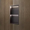 Niche de Douche Mural Éclairage Led 33 x 63 cm - Rangement Salle de Bain en finition Noir Métal - MARSHALL