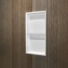 Niche de Douche Mural Éclairage Led 33 x 63 cm - Rangement Salle de Bain en finition Blanc Satiné - MARSHALL