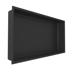 Niche de Douche Noir Satiné - 30x60 cm - Rangement Mural Salle de Bain - NOOK