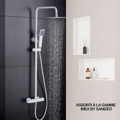 Niche de Douche Noir Satiné - 30x30 cm - Rangement Mural Salle de Bain - NOOK