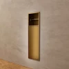 Niche de WC 17 x 60 cm - Rangement Mural Encastrable en finition Or Brossé - EGEAN