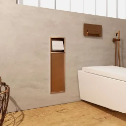Niche de WC 17 x 60 cm - Rangement Mural Encastrable en finition Noir Mat - EGEAN