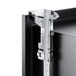 Niche inox SIRHONA 900x300x100mm - Encastrée + Bac à douche + Verticale/Horizontale + Noir mat