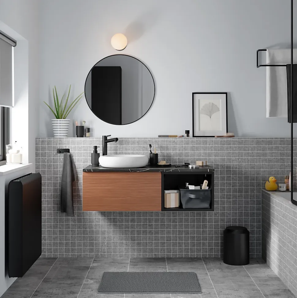 Niche l.40 x H.30 x P.45 cm noir mat Kentia