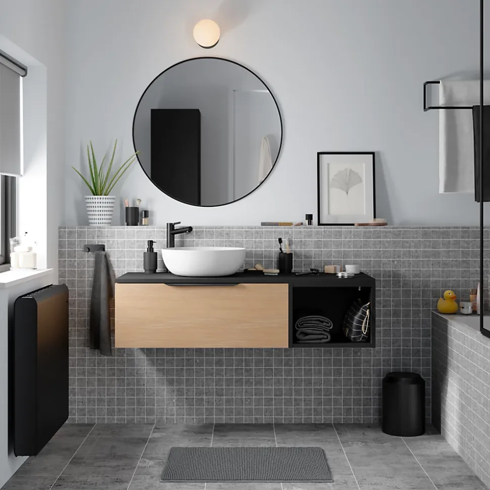 Niche l.40 x H.30 x P.45 cm noir mat Kentia