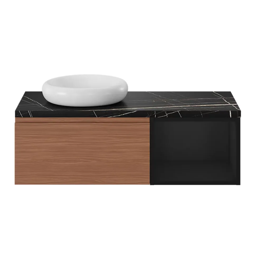 Niche l.40 x H.30 x P.45 cm noir mat Kentia