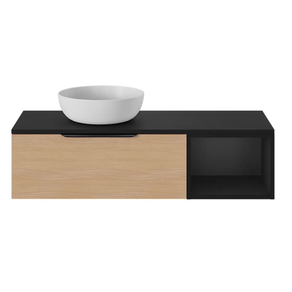 Niche l.40 x H.30 x P.45 cm noir mat Kentia