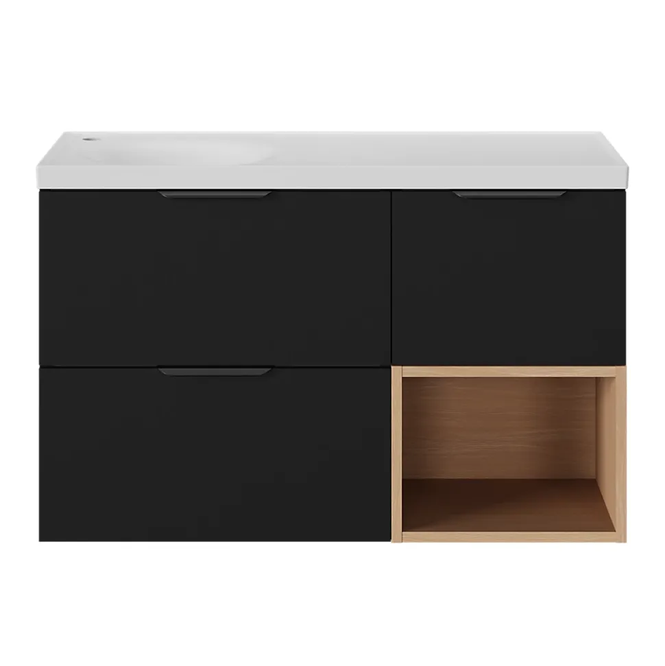 Niche l.40 x H.30 x P.45 cm noir mat Kentia