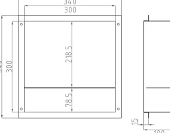 Niche murale de douche avec rebords, étagère encastrable douche acier inox avec compartiment - 30x30x10cm - NT303010X Acier brossé