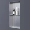 Niche murale de douche sans rebords, étagère encastrable douche acier inox - 60x30x10cm - NT306010X Acier brossé