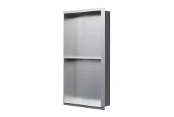 Niche murale de douche sans rebords, étagère encastrable douche acier inox - 60x30x10cm - NT306010X Acier brossé
