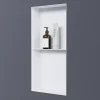 Niche murale de douche sans rebords, étagère encastrable douche acier inox - 60x30x10cm - NT306010X Blanc