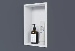 Niche murale de douche, étagère encastrable douche acier inox - 30x20x10cm - NT203010X Blanc