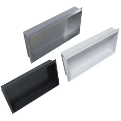 Niche murale de douche, étagère encastrable douche acier inox, sans rebord - 60x30x10cm - BS603010 Acier brossé