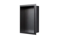 Niche murale de douche, étagère encastrable douche acier inox sans cadre - 30x20x10cm - NT203010X Gun métal
