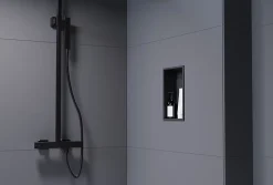 Niche murale de douche, étagère encastrable douche acier inox - 30x20x10cm - NT203010X Noir