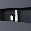 Niche murale de douche, étagère encastrable douche acier inox sans cadre - 20x60x10cm - NT206010X Noir