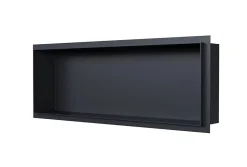 Niche murale de douche, étagère encastrable douche acier inox sans cadre - 20x60x10cm - NT206010X Noir