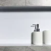 Niche murale de douche, étagère encastrable douche acier inox, sans rebord - 60x30x10cm - BS603010 Blanc