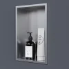 Niche murale de douche, étagère encastrable douche acier inox - 30x20x10cm - NT203010X Acier brossé