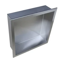 Niche murale de douche, étagère encastrable douche acier inox - 30x30x10cm - BS303010 Acier brossé