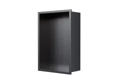 Niche murale de douche, étagère encastrable douche acier inox - 30x20x10cm - NT203010X Gun métal