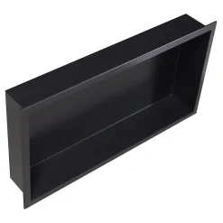 Niche murale de douche, étagère encastrable douche acier inox - 60x30x10cm - BS603010 Noir