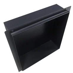 Niche murale de douche, étagère encastrable douche acier inox, sans rebord - 30x30x10cm - BS303010 Noir