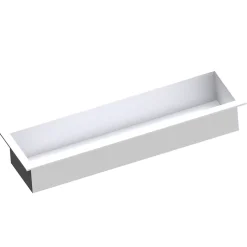 Niche murale de douche, étagère encastrable douche acier inox - 15x60x10cm - BS156010 Blanc