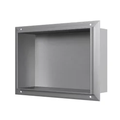 Niche murale douche acier inoxydable, étagère rangement douche salle de bain encastré BS203010, 20x30x10cm, Acier brossé