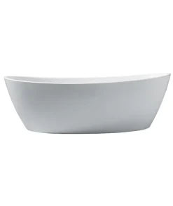 OCEANIC Baignoire ilot Rosa - L.177 x I.83 x H.58 cm - En acrylique - Bonde poussoir - Blanc