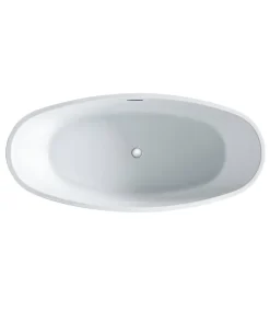 OCEANIC Baignoire ilot Rosa - L.177 x I.83 x H.58 cm - En acrylique - Bonde poussoir - Blanc
