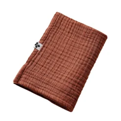 OUREA - Serviette de Toilette 50x90cm Gaze de Coton Terracotta