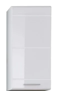 Ozem - Meuble haut salle de bain en mélaminé blanc L/H/P 37 / 77 / 23 cm