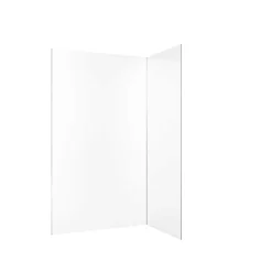 Pack 2 Panneaux Muraux en Aluminium Blanc 80+120x210 cm + Profilés Chrome