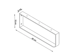 Pack 2 supports porte-serviettes pour plan de toilette T-BATH - noir mat