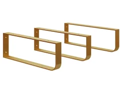 Pack 3 supports porte-serviettes pour plan de toilette T-BATH - or doré mat