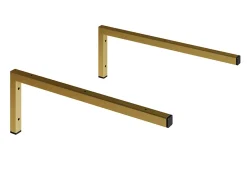 Pack 2 supports équerres pour plan de toilette T-BATH - or doré mat