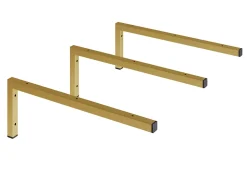 Pack 3 supports équerres pour plan de toilette T-BATH - or doré mat