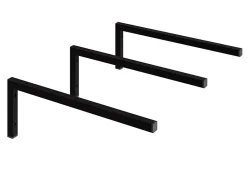 Pack 3 supports équerres pour plan de toilette T-BATH - noir mat