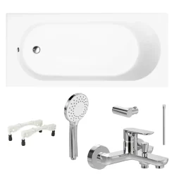 Pack baignoire 160 x 70 VILLEROY ET BOCH O Novo avec pieds et robinet