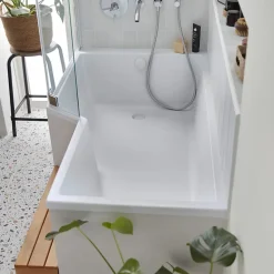 Pack baignoire bain douche 150 x 80 JACOB DELAFON Neo version gauche + tablier de baignoire en angle