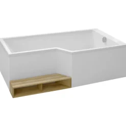 Pack baignoire bain douche 160 x 90 JACOB DELAFON Neo version droite + tablier de baignoire en angle