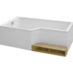 Pack baignoire bain douche 150 x 80 JACOB DELAFON Neo version gauche + tablier de baignoire en angle