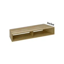 Pack baignoire bain douche 170 x 90 JACOB DELAFON Neo version gauche + pare bain chromé + tablier de baignoire en angle
