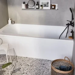 Pack baignoire bain douche 170 x 90 JACOB DELAFON Malice version droite + tablier en niche