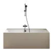 Pack baignoire droite 170 x 75 JACOB DELAFON Elise + tablier niche + pommeau et mitigeur bain noir mat Aimé + vidage