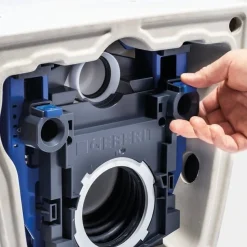 Pack complet WC Geberit UP320 + Cuvette ONE TurboFlush + Plaque Chromé Brillant