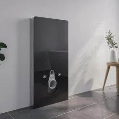 Pack complet WC suspendu Blanc 36x55x33cm (LxPxH) + Module sanitaire Noir 48x11x100xm (LxPxH) - Garantie 5 ans