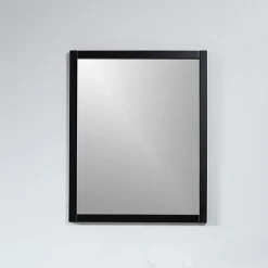 Pack de 2 miroirs rectangulaires NEO 56x70cm avec cadre noir mat